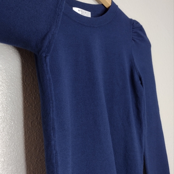 Milly Minis Pullover Ribbed Knit Bubble Cuff Sleeve Detailed Sweater Size 12 - Picture 8 of 13